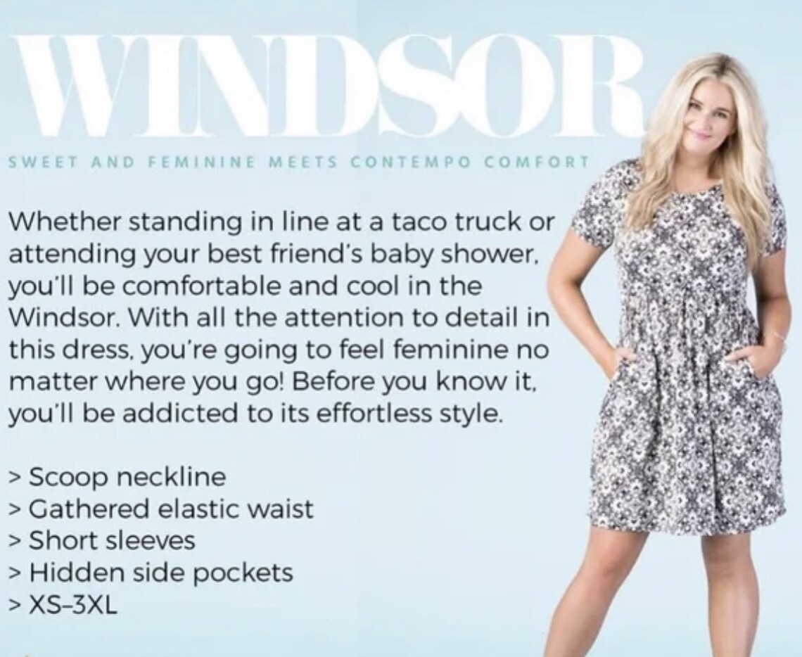 Honey & Lace Windsor Dress Navy Grey Stripe Short Sleeve LG Elastic Waist  NWT | eBay