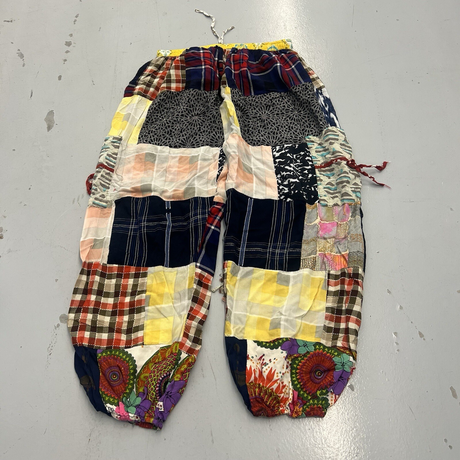 Vintage 90s Patchwork Custom Made Sweatpants Paja… - image 8