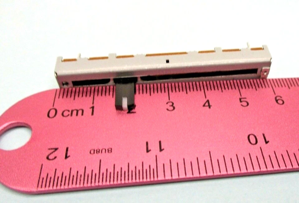 2pcs - Taiwan Alpha 100K Ohm Linear Slide Potentiometer 60mm PC Mount 0.1W USA - Image 4 of 4