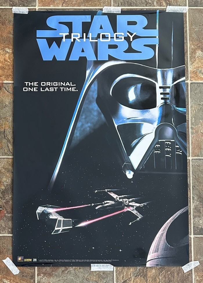 スターウォーズ 1995 A-1ポスター Star Wars Trilogy - 1995 - original rolled 27x40 VIDEO