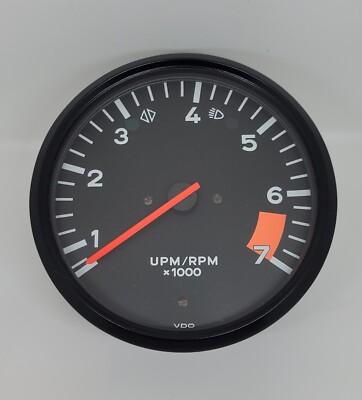 Porsche 74-76 914 VDO 6-Cylinder Tachometer 914.641.302.12- Rebuilt Gauge