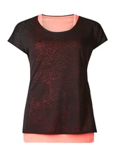 Brand New Ladies Ex Famous Store Burnout Double Layer Gym Running Sports Top