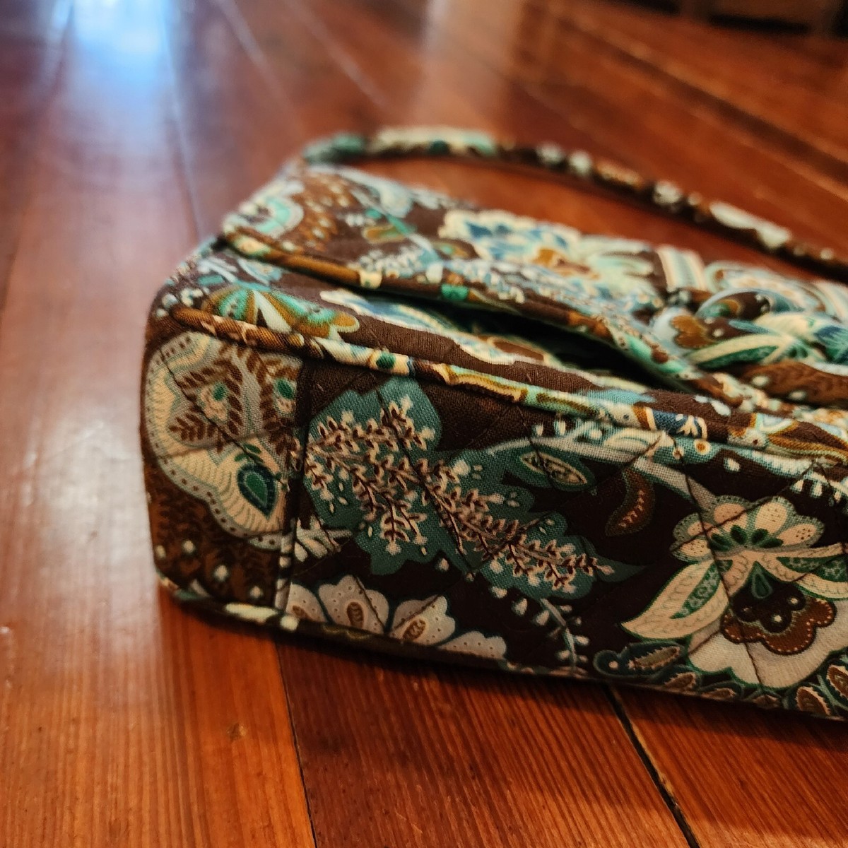 Vera Bradley Brown And Teal Quilted Purse | eBay display picture 1