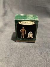 Star Wars Vintage 1997 Miniature Hallmark Keepsake Ornament C3PO & R2D2 NEW