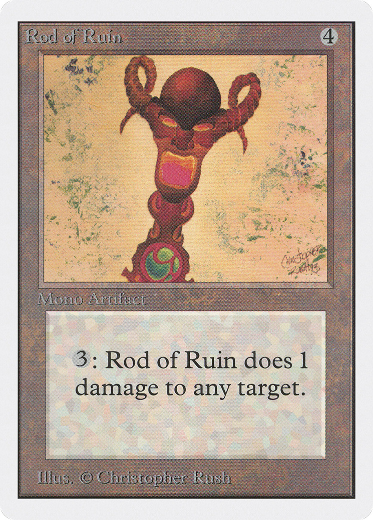 Rod of Ruin x1 EX/NM Unlimited Edition MTG U269 4RCards