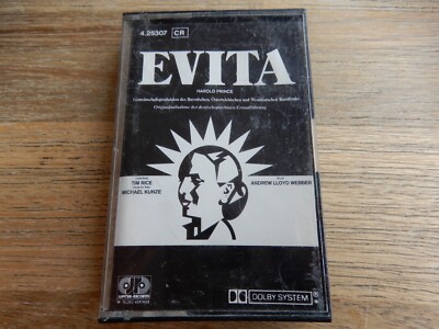 EVITA SOUNDTRACK HAROLD PRINCE A. L. WEBBER MUSICAL KASSETTE MC TAPE 1978 TELDEC