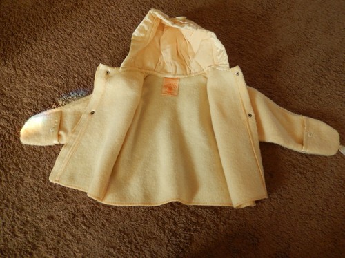 VTG Baby 100% Virgin Wool & Satin Trimmed Jacket and Bunting Bag by ROBE-N-HOOD - Picture 12 of 20