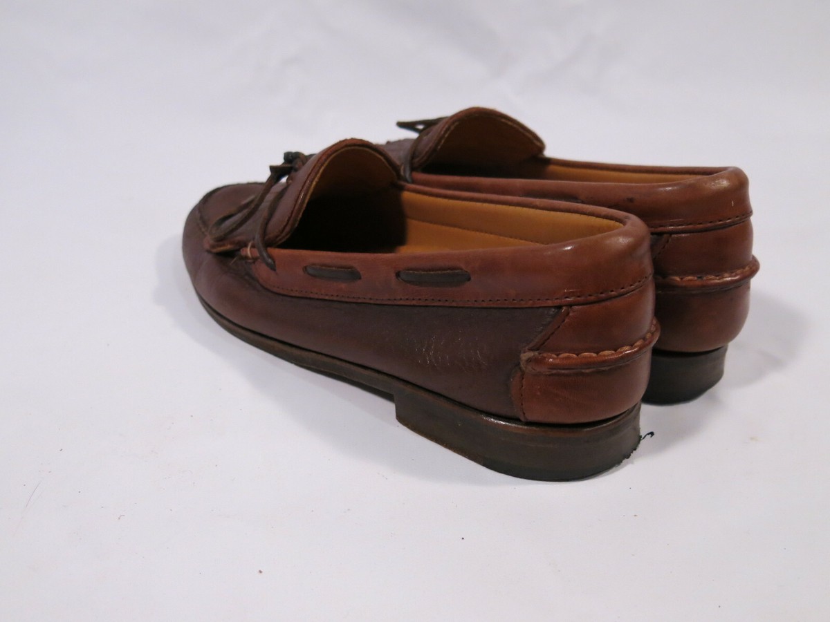 Vintage H.S. TRASK - Genuine Handsewn made in USA Classic Brown Leather Loafers Nice! HS Trask Handsewn Made USA Men main image 4