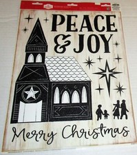 CHRISTMAS Window Clings MERRY CHRISTMAS PEACE  JOY