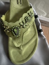***neu*** Heidi Klum Birkenstock Damen Papillio Zehentrenner Gr. 38 grün Strass
