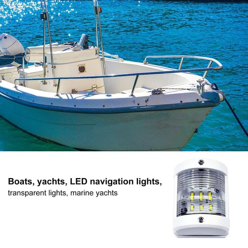 LED WHITE STERN LIGHT Navigation Lights 12V Marine Boat Yacht Side Mount Lamp - Picture 2 of 8