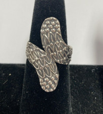 Taxco Mexico JDF 925 Sterling Bypass Ring Adjustable