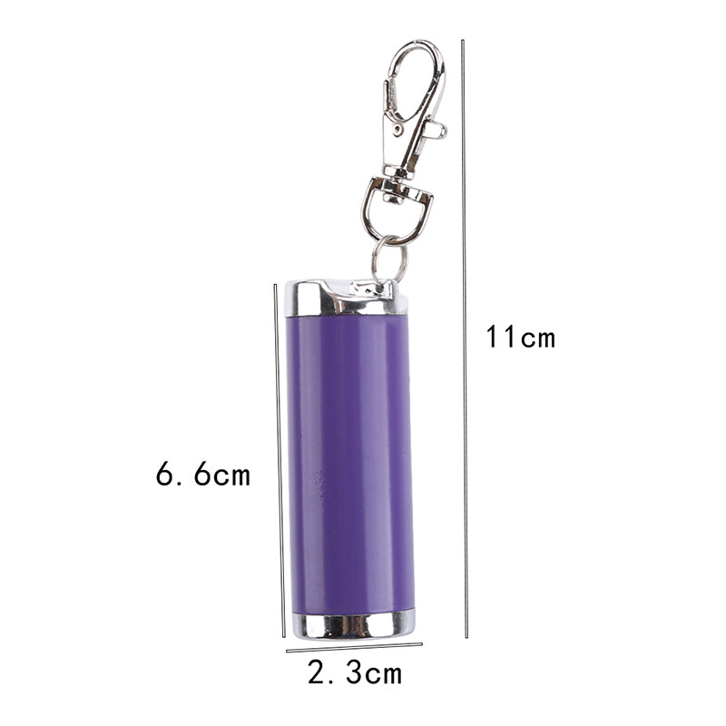 Metal Portable Cylinder Ashtray Travel Pocket Keyring Outdoor Smoking