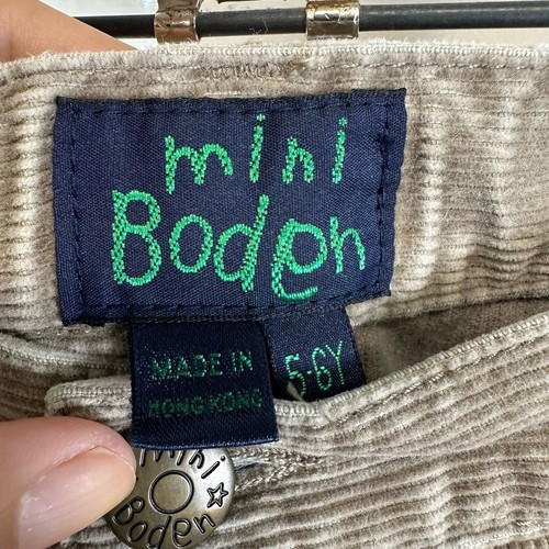 Mini Boden Kid’s Corduroy Pants sz. 5-6 YRS Old Velvet Brown Textured Cargo - Picture 8 of 10