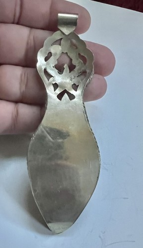 Silver Babouche Carved Slipper Filigree Vintage Moroccan Tuareg Tribal Pendant. - Picture 10 of 12