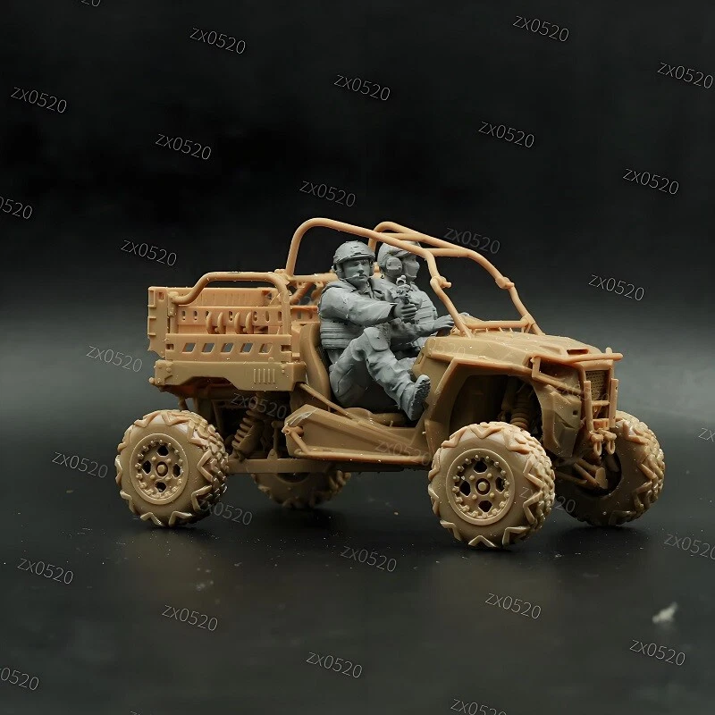3D printed 1/72 US "MRZR-D2 Light Tactical All-Terrain Vehicle"+2 Soldiers Model - Image 3 of 4