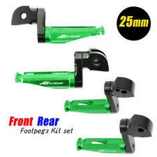25mm Lowered CNC Front Rear MFP Foot Pegs For Ninja 400 18 19 20 21 22 23