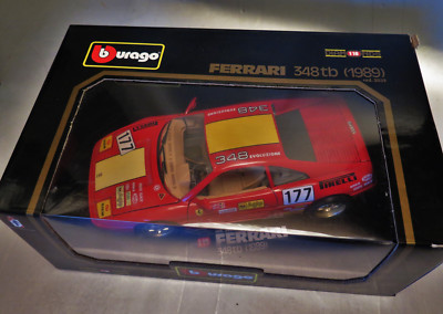 6749:Bburago Ferrari 348tb,1989,1:18,rot Nr.177,Diamonds Coll.,Mod