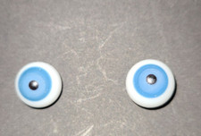 Vintage 10mm Blue Blown Glass Eyes for Porcelain or Reborn Dolls Eyeballs