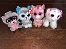 MIXED LOT OF 4 ASSORTED BEANIE BABIES - VARIOUS STYLES  YEARS 2014-2018