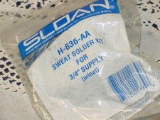 Sloan H-636-AA Sweat Solder Kit for 3/4 inch Supply Urinal, NEW IN PACKAGE 