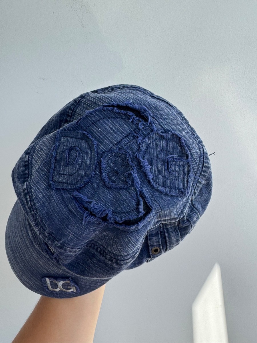 vintage italy製 Dolce & Gabbana denim cap Dolce & Gabbana - Boys Blue Denim Patchwork Cap