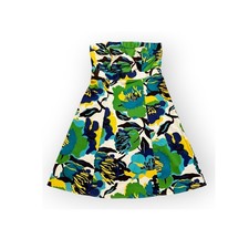 Vibrant Vintage Y2K Floral Strapless Sundress