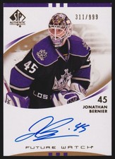 2007-08 SP Authentic Jonathan Bernier Rookie Auto 311/999 Los Angeles Kings #219