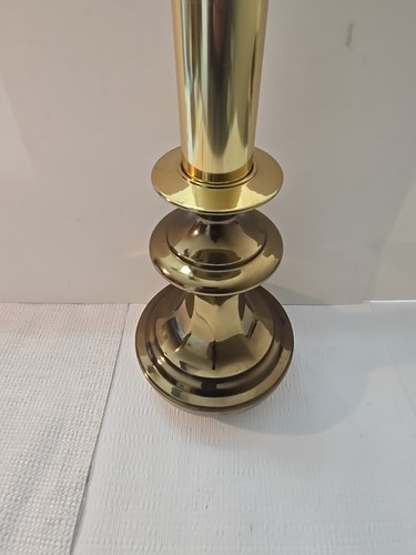 Lampada da tavolo vintage parte colonna tono ottone fuso ornato steampunk metà secolo - Foto 21 di 24