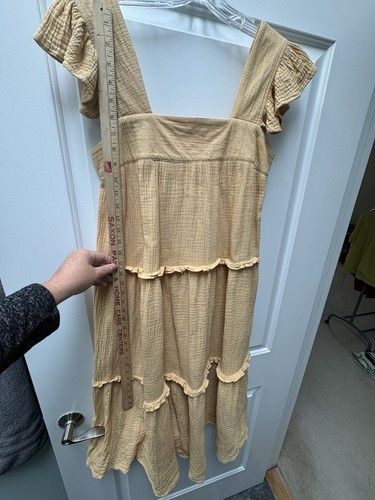 Abito midi Entro a strati donna taglia small senza maniche cotone oversize con tasche - Foto 2 di 6