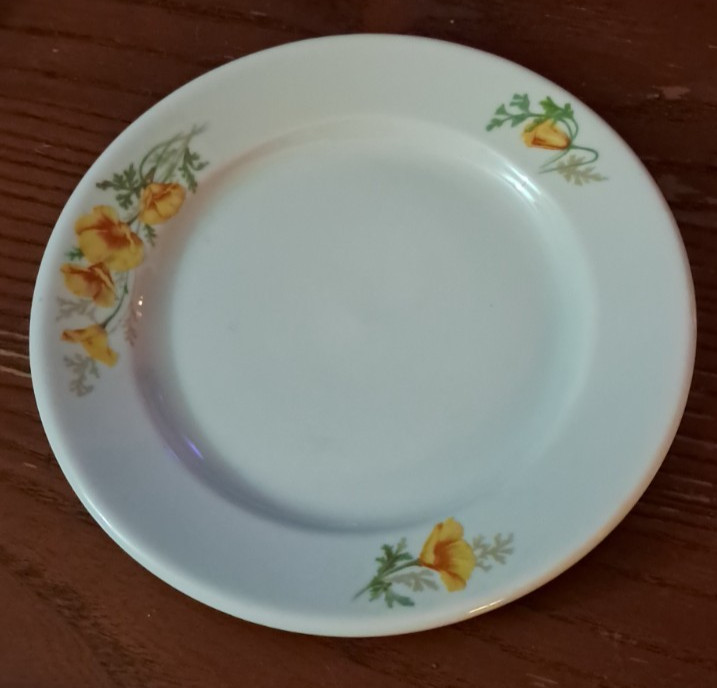 ATSF Railroad California Poppy 7" Plate