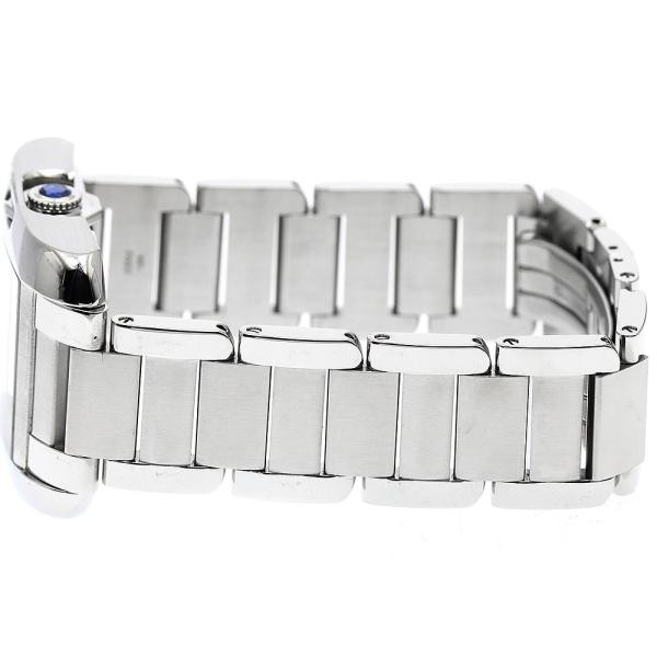 CARTIER TANK ANGLESEY LM W5310009 30mm SS Silver Dial Automatic Date #C326 image 3