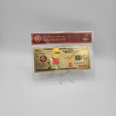 #ad Homer Simpson 24k Gold Foil Banknote The Simpsons Show $7.19