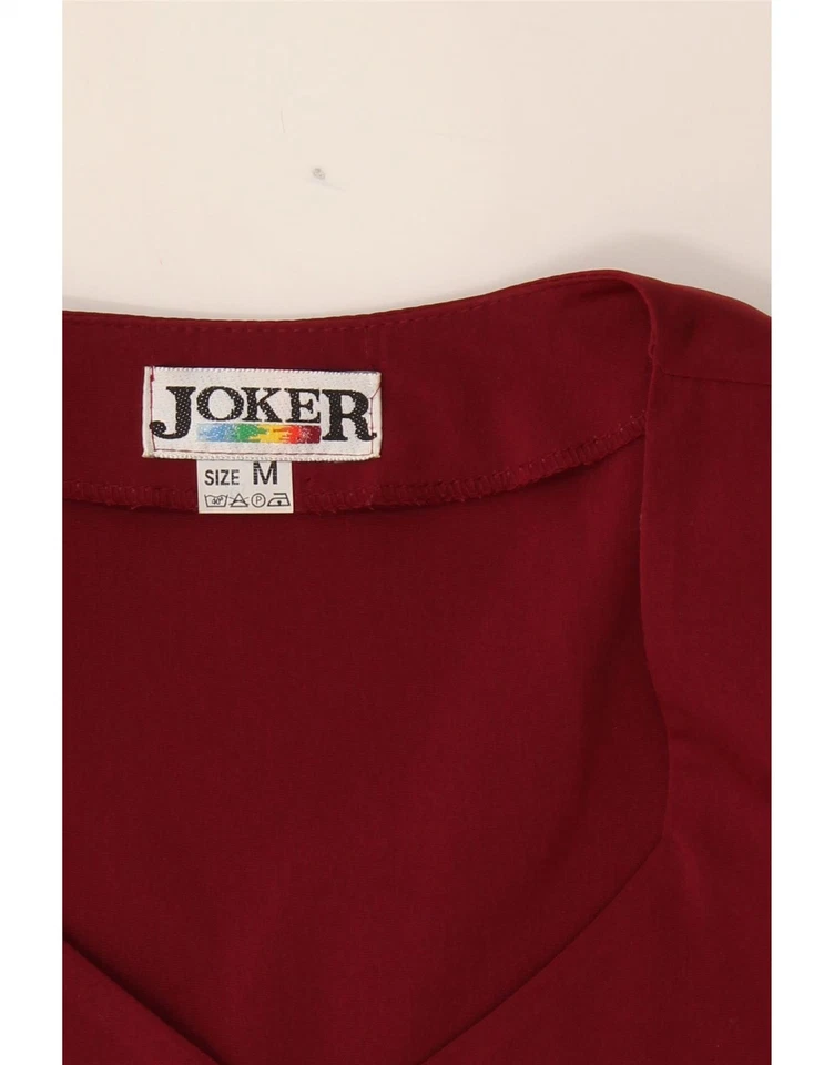 JOKER Womens Blazer Jacket UK 12 Medium Burgundy AB09 - Image 4 of 4
