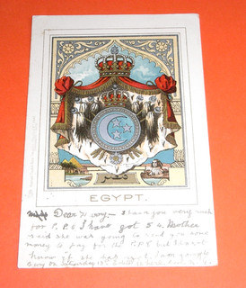 ORIGINAL EGYPT TUCK HERALDIC POSTCARD No. 3330.