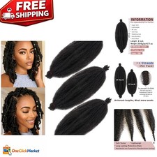 8 Inch Pre-Fluffed Afro Twist Hair Extensions 3 Packs - Effortless Styling