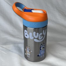 Bluey Atlantic Water Bottle Stainless Steel with Flip Top Straw 15.5 oz