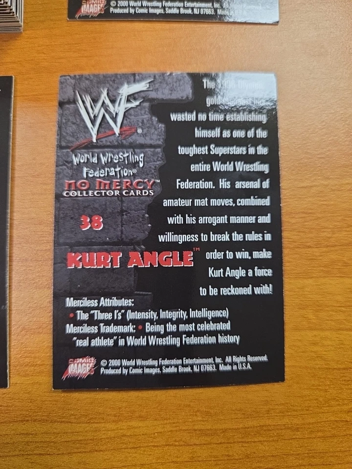 2000 Imágenes de cómic WWF No Mercy Foil Juego de 3 tarjetas de novato WWE faltan 17 51 61 Foto 4 de 4