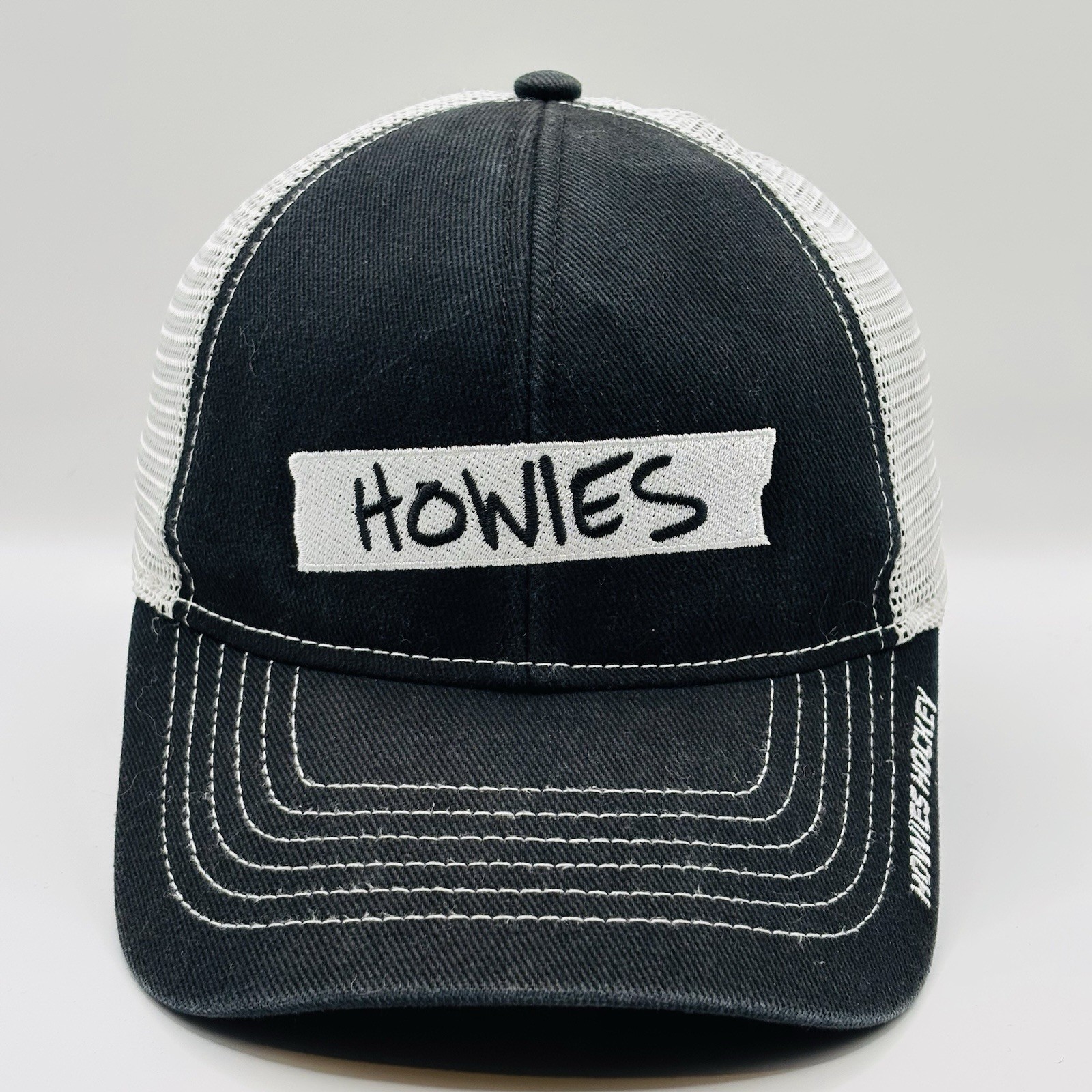 Howies Hockey Snapback Trucker Hat Mesh Cap Unisex Adjustable Black White Logo
