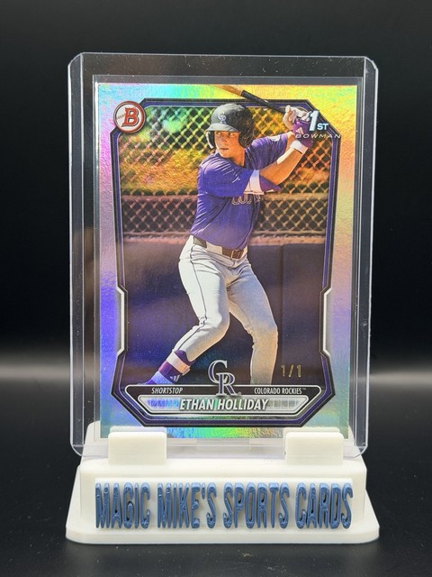 Ethan Holliday 1/1 Platinum Border 2026 Bowman #BP-1 Colorado Rockies