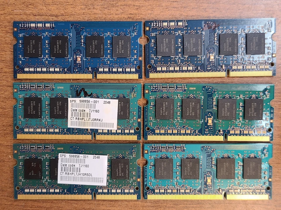 LOT OF 6 HYNIX 2GB 1Rx8 PC3 10600S DDR3 SDRAM LAPTOP MEMORY RAM HMT325S6BFR8C-H9 - Image 2 of 2