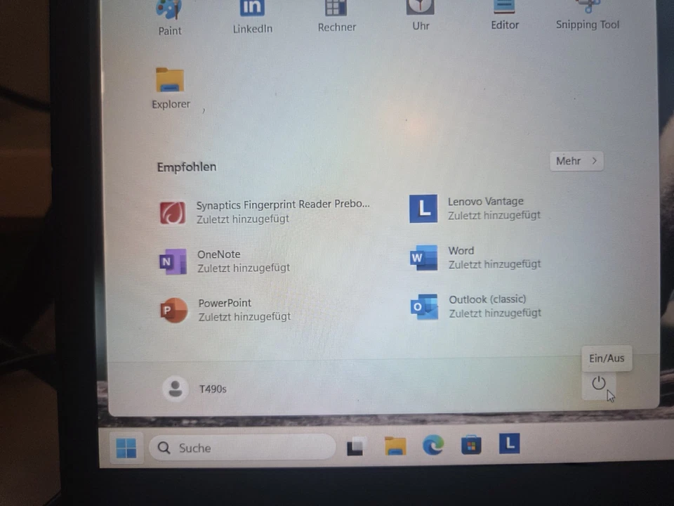 Lenovo ThinkPad T490s 14 Zoll-512GB SSD,Intel Core i5,16GB Ram-Win11Pro + Mac OS - Bild 3 von 4