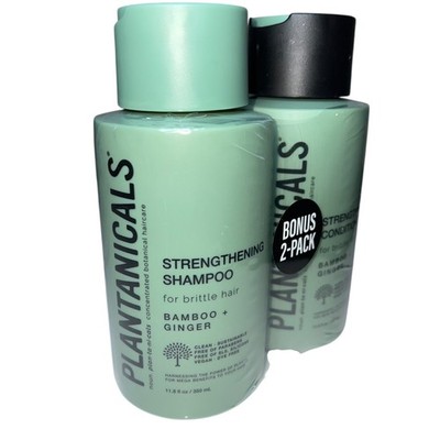 Plantanicals Bamboo Ginger Shampoo & Conditioner Set 15.2oz Each Strengthening