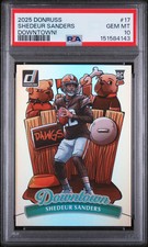 SHEDEUR SANDERS 2025 Panini Donruss Downtown Rookie Case Hit SSP #17 PSA 10