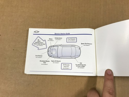 2000 Chevrolet Lumina Glovebox Owner's/Operator's Manual - Picture 6 of 7