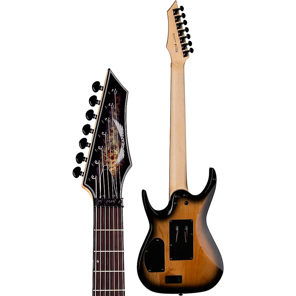 Guitarra Eléctrica Dean Exile Select 7 Cuerdas Natural Black Burst 197881323578 RF Foto 4 de 4