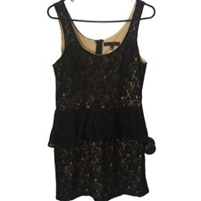 Heart Soul Little Black lace overlay short sleeveless dress Size Medium