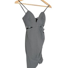 WINDSOR Black Bodycon Cutout Dress Whimsigoth Y2K Baddie Prom Club Hot Cheeto