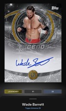 Wade Barrett - Gold Stone 50cc Signature Legendary Topps Slam WWE Universe 25