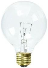 Bulbrite 40G25CL2 40W G25 Globe 120V Medium Base Light Bulb, 40W-Clear, Clear